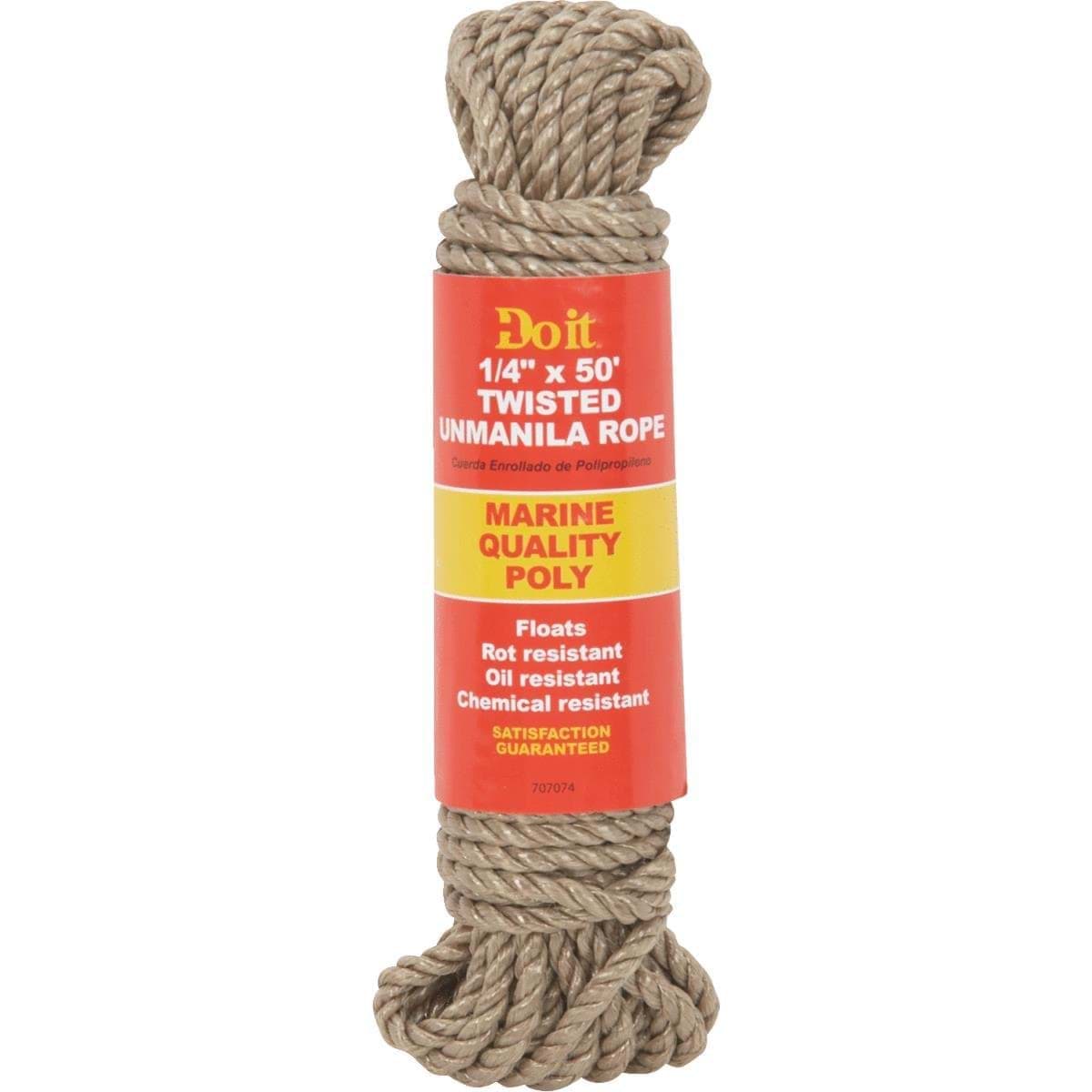 Picture of Do it Twisted Unmanila Polypropylene Packaged Rope - 1/4" - 50 ft