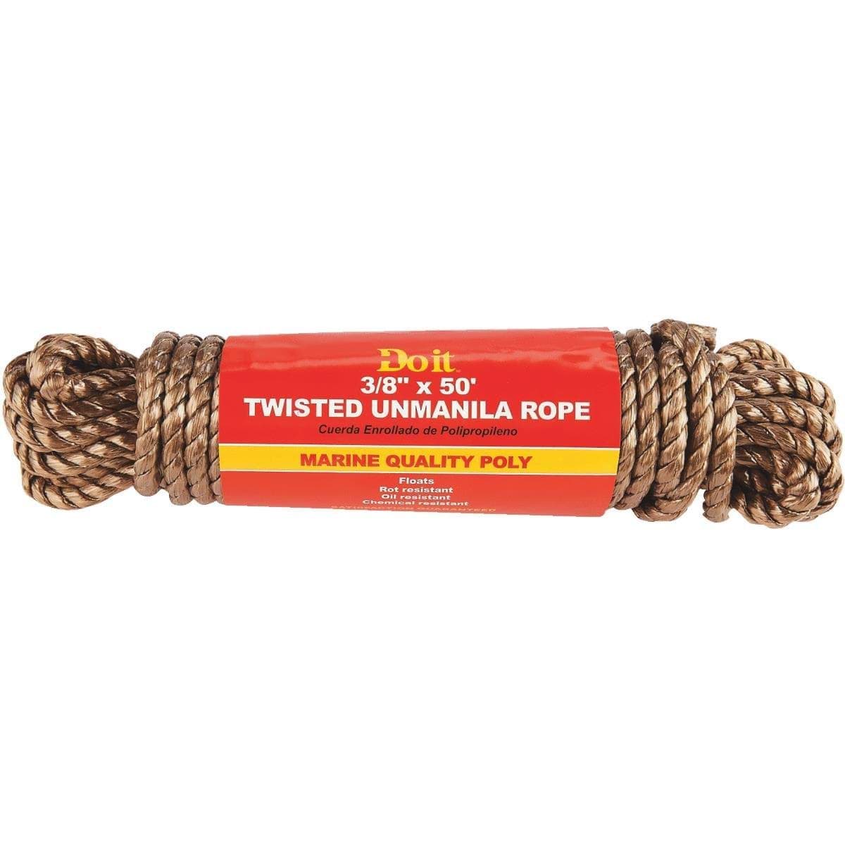 Picture of Do it Twisted Unmanila Polypropylene Packaged Rope - 3/8" - 50 ft