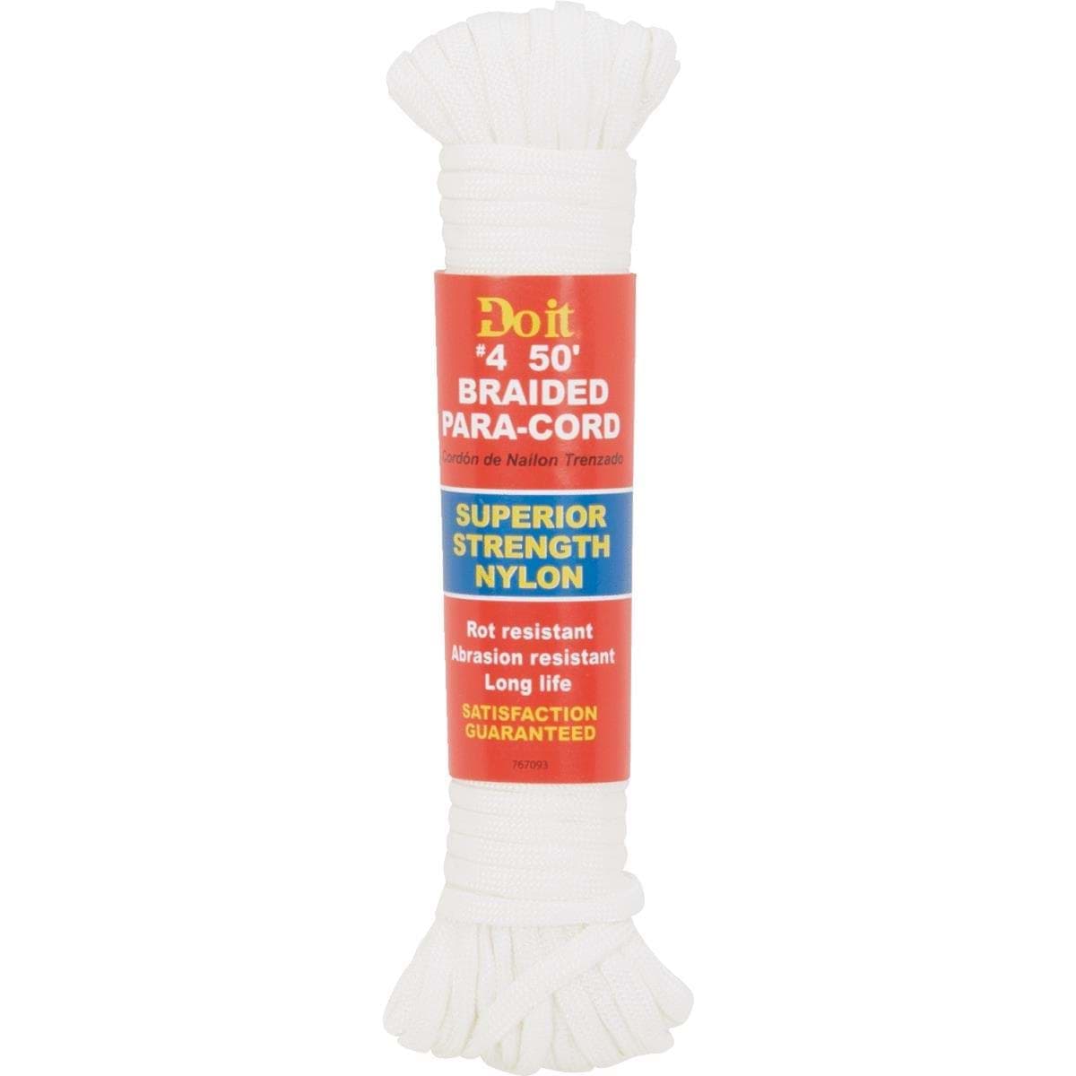 Picture of Do it Braided Polypropylene White Paracord - 1/8" - 50 ft