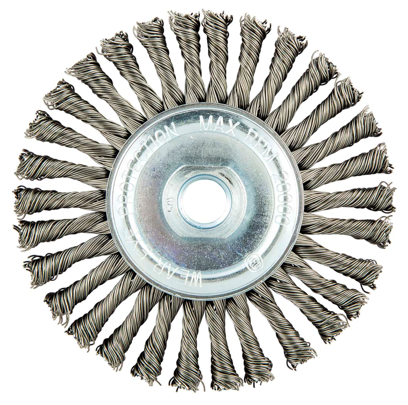 Picture of 4" Stringer Bead Wheel, .020" Steel Fill, 5/8"-11 UNC Nut