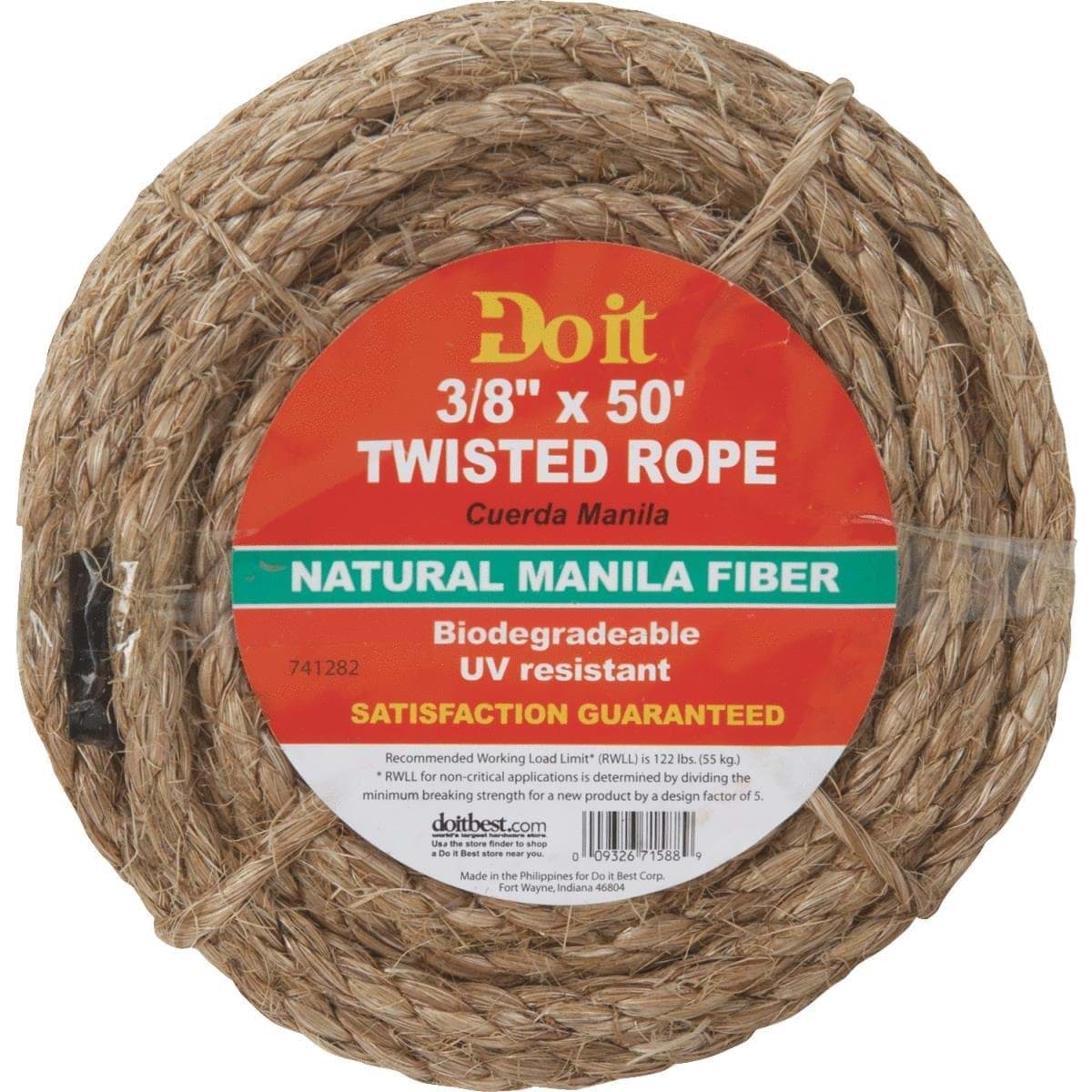 Picture of Do it Twisted Manila Packaged Rope - 3/8" - 50 ft