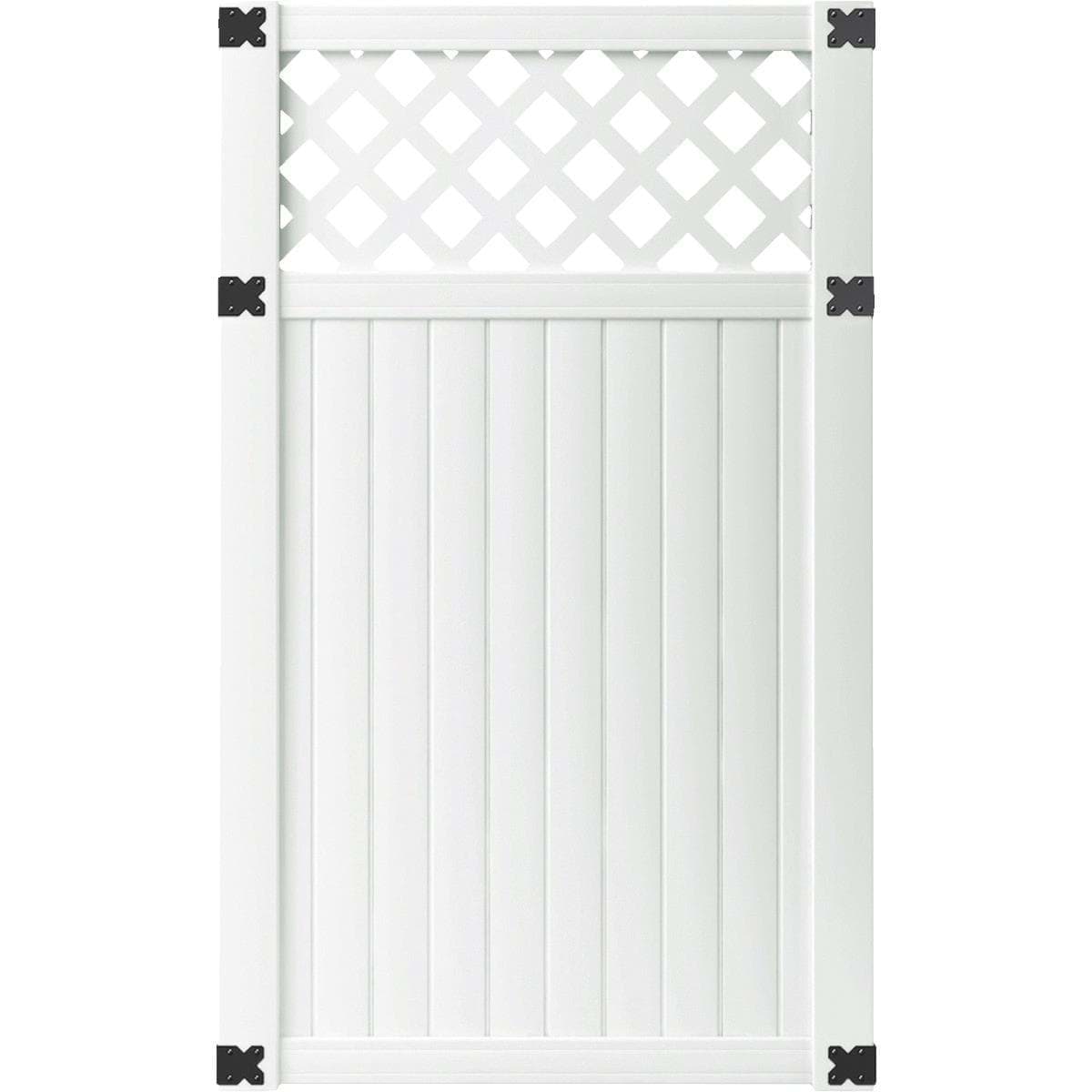 Picture of Outdoor Essentials Lattice Top Privacy Vinyl Gate