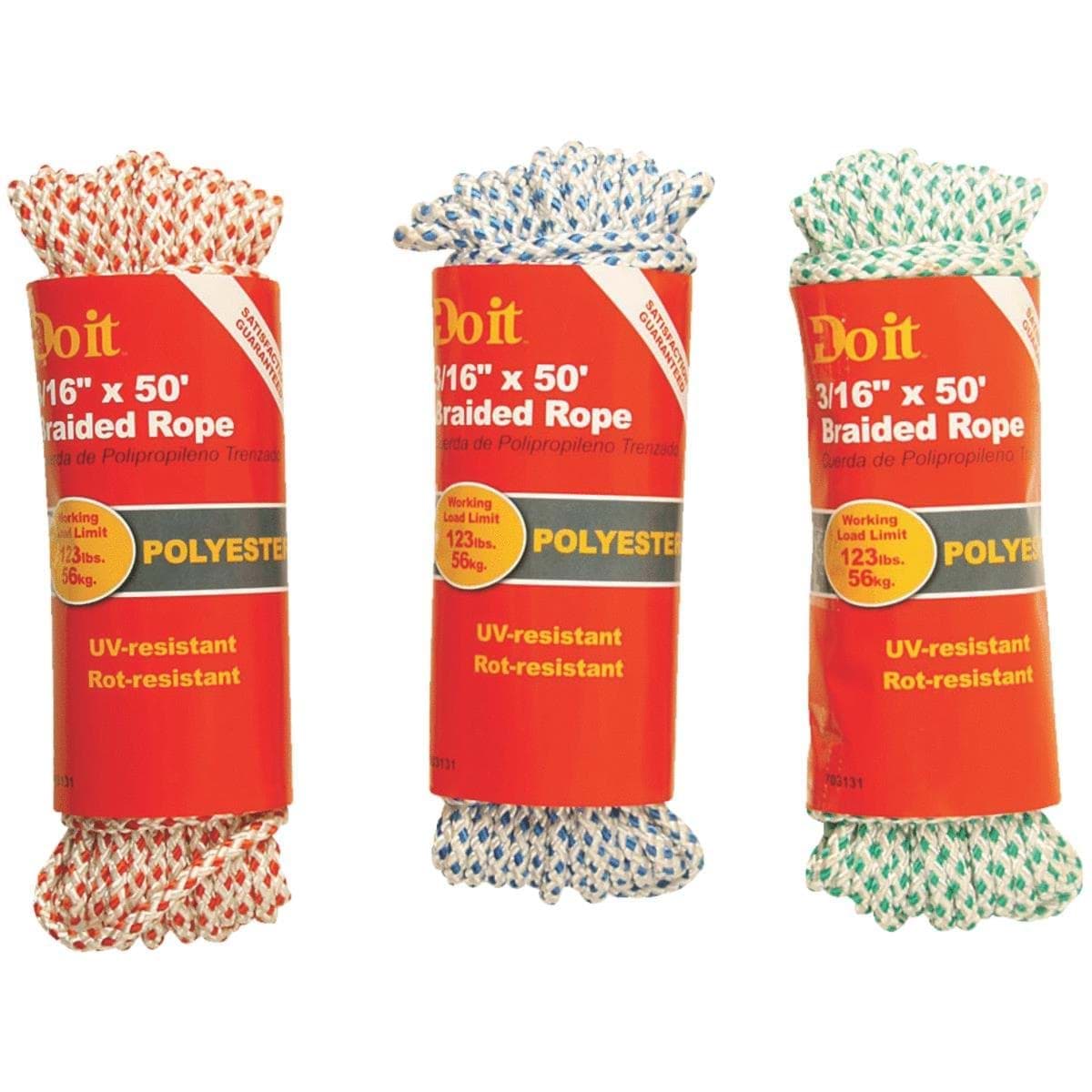 Picture of Do it Diamond Braided Polyester Packaged Rope - 3/16" - 50 ft