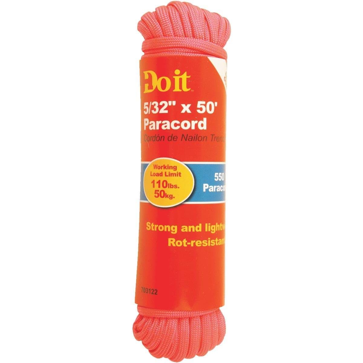 Picture of Do it 550 Nylon Pink Paracord - 5/32" - 50 ft