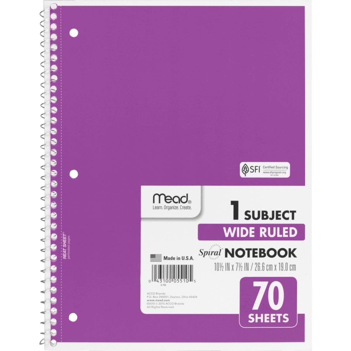 Picture of Mead Spiral Notebook
