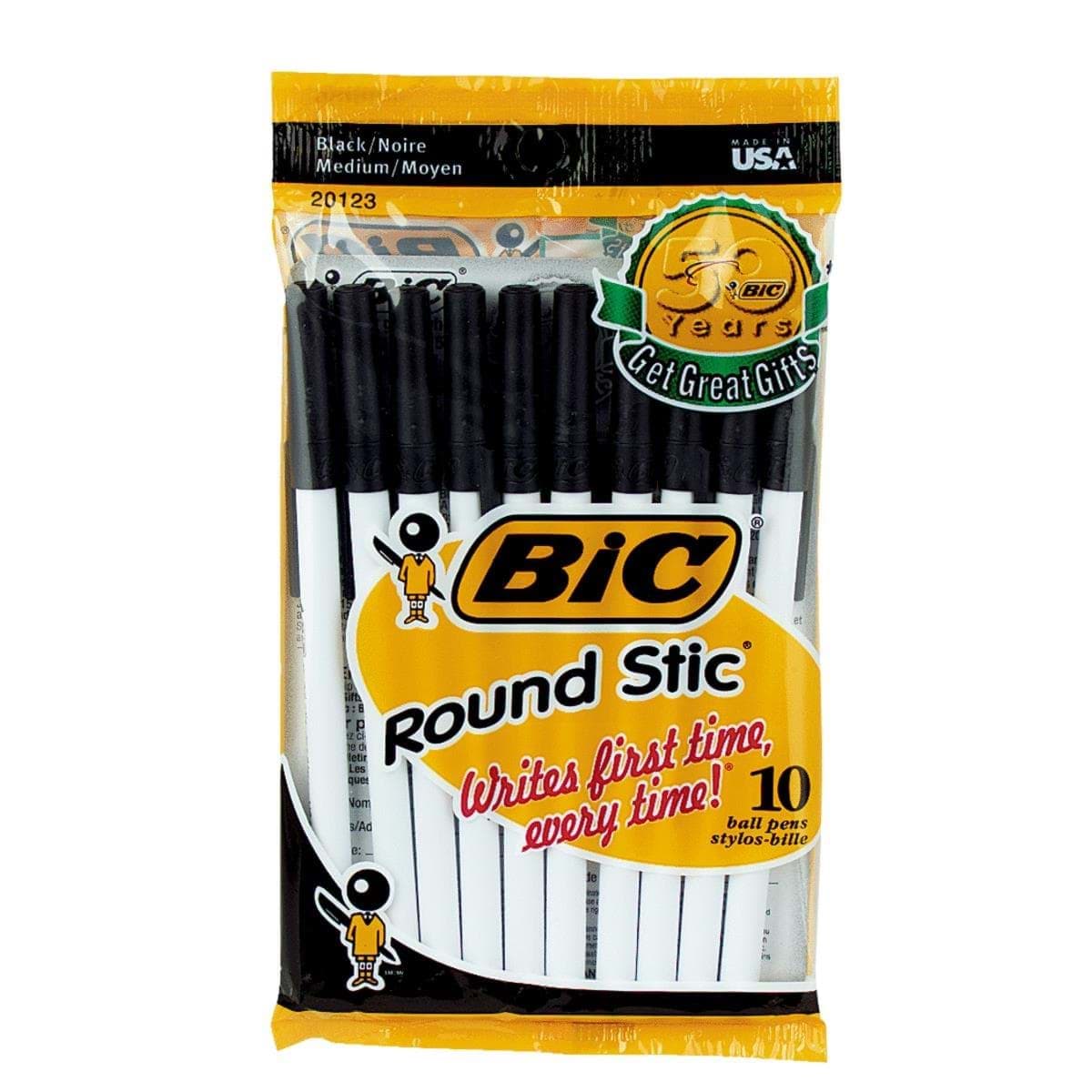 Picture of Bic Round Stic Ball Pen - Black