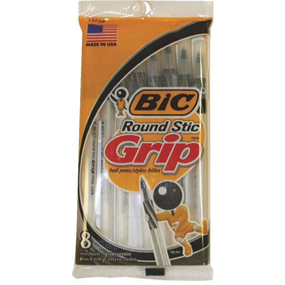 Picture of Bic Round Stic Grip Pen - Black