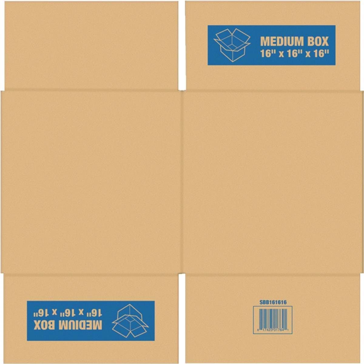 Picture of Square Built Cardboard Moving Box - 16" x 16" x 16"