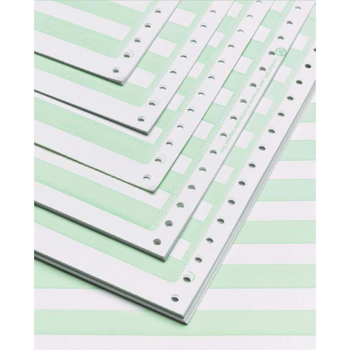 Picture of Staples Green Bar Computer Printer Paper