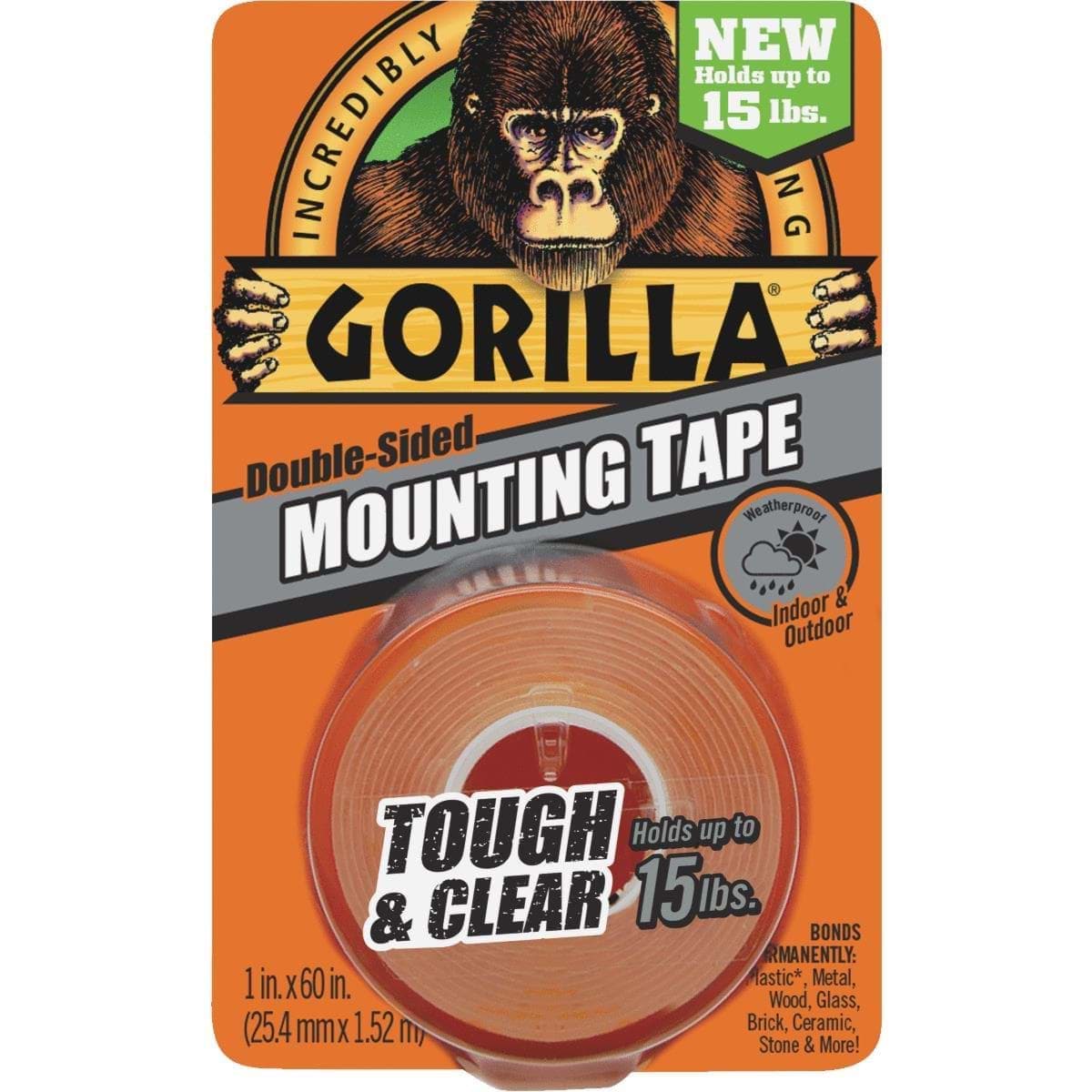 Picture of Gorilla Double-Sided Mounting Tape - Clear - 15lbs