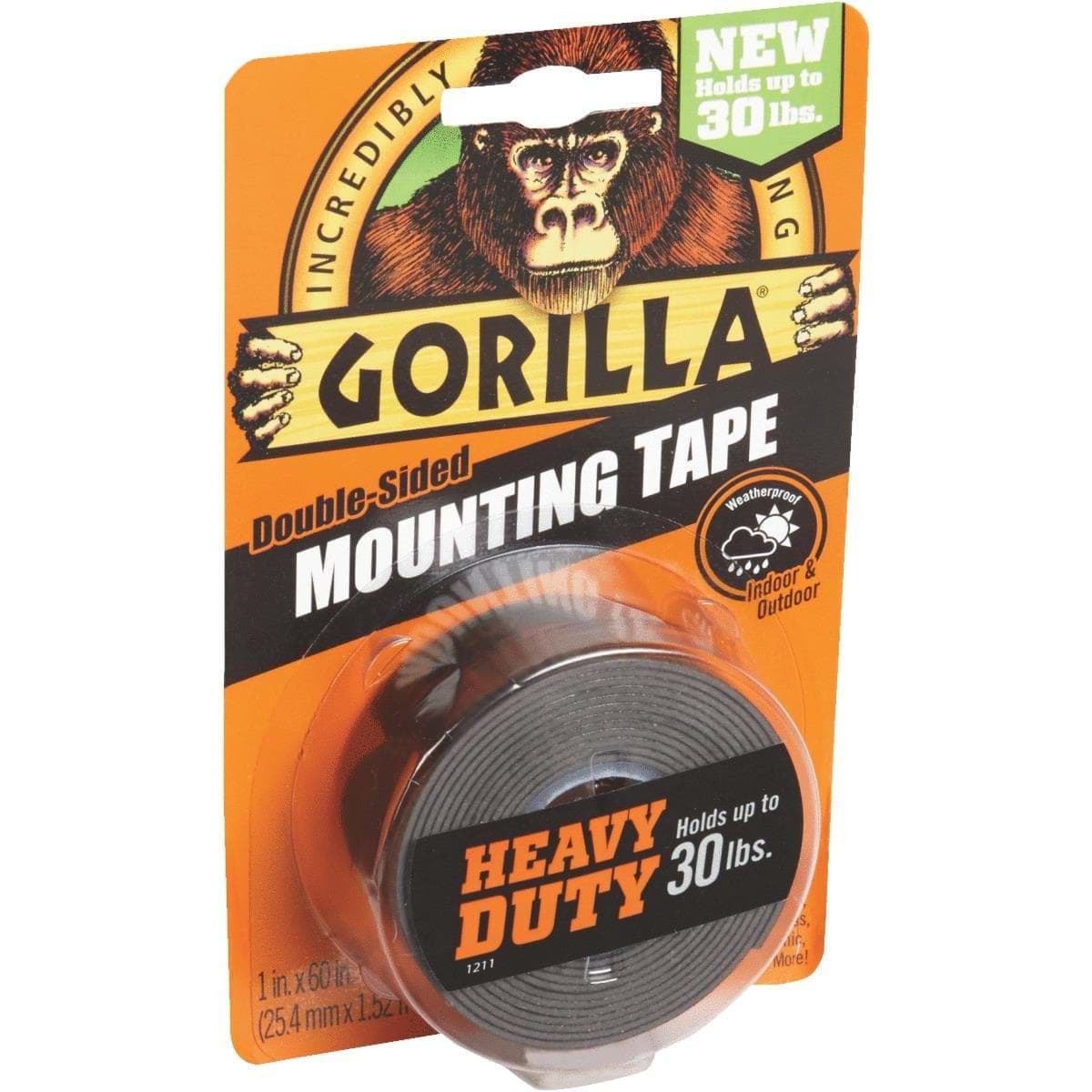 Picture of Gorilla Double-Sided Mounting Tape - Black - 30lbs
