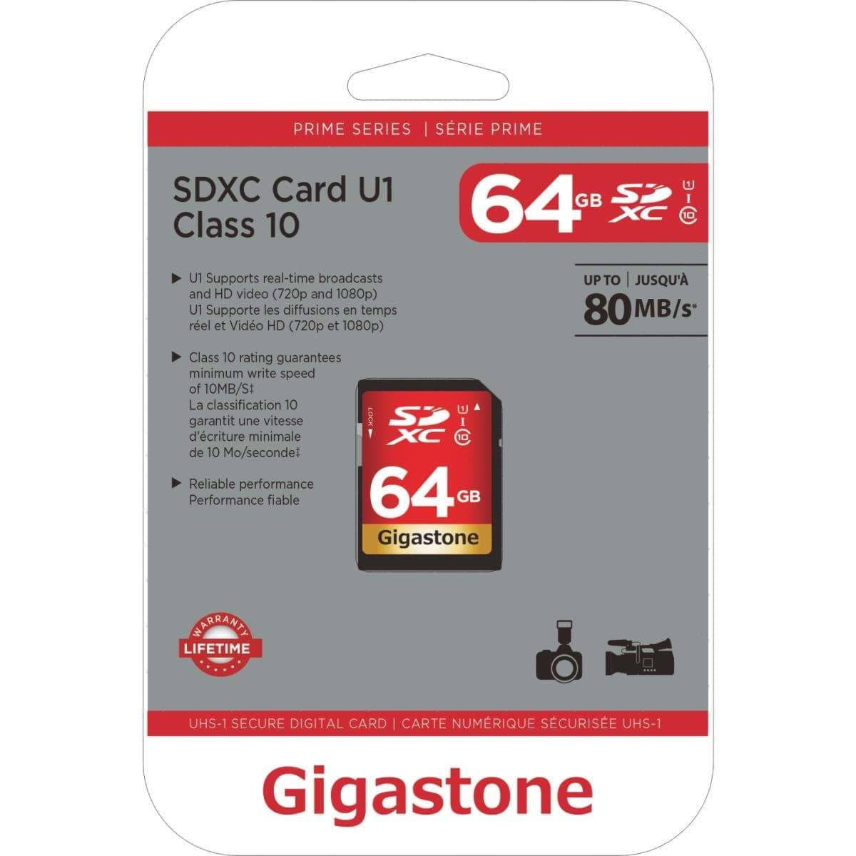 Picture of 64G Gigastone Prime Series SDHC Card
