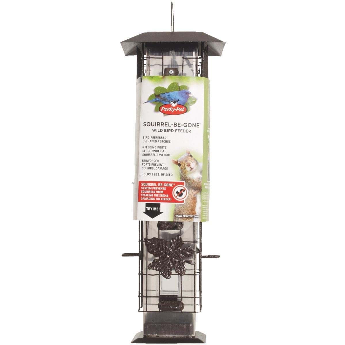 Picture of Perky-Pet Squirrel-Be-Gone Rustic Leaf Bird Feeder