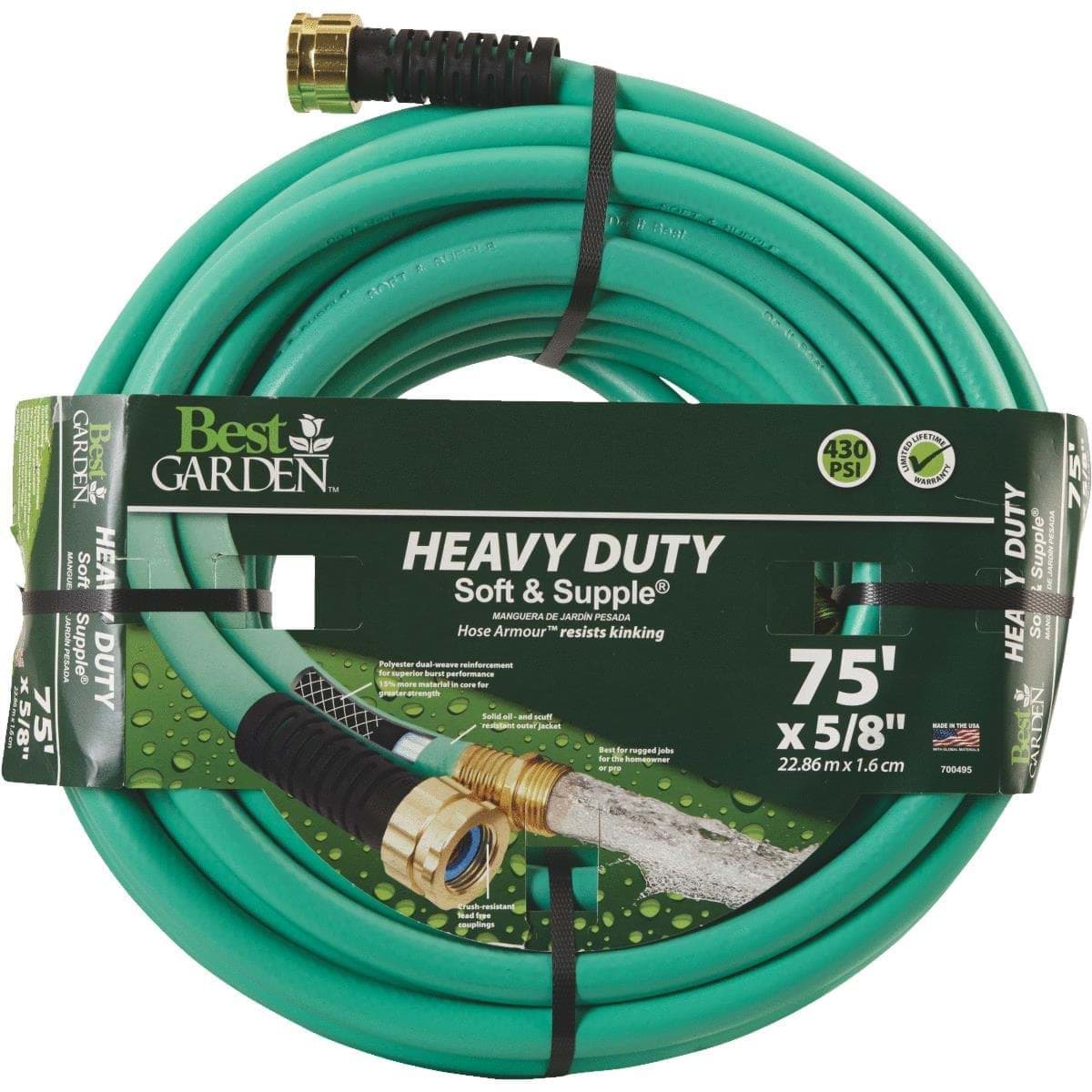 Picture of Best Garden Heavy-Duty Soft & Supple Garden Hose - 75'