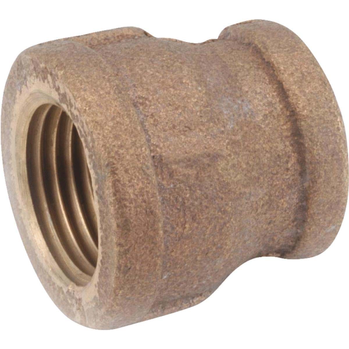 Picture of Threaded Reducing Red Brass Coupling - 1/4"x1/8"
