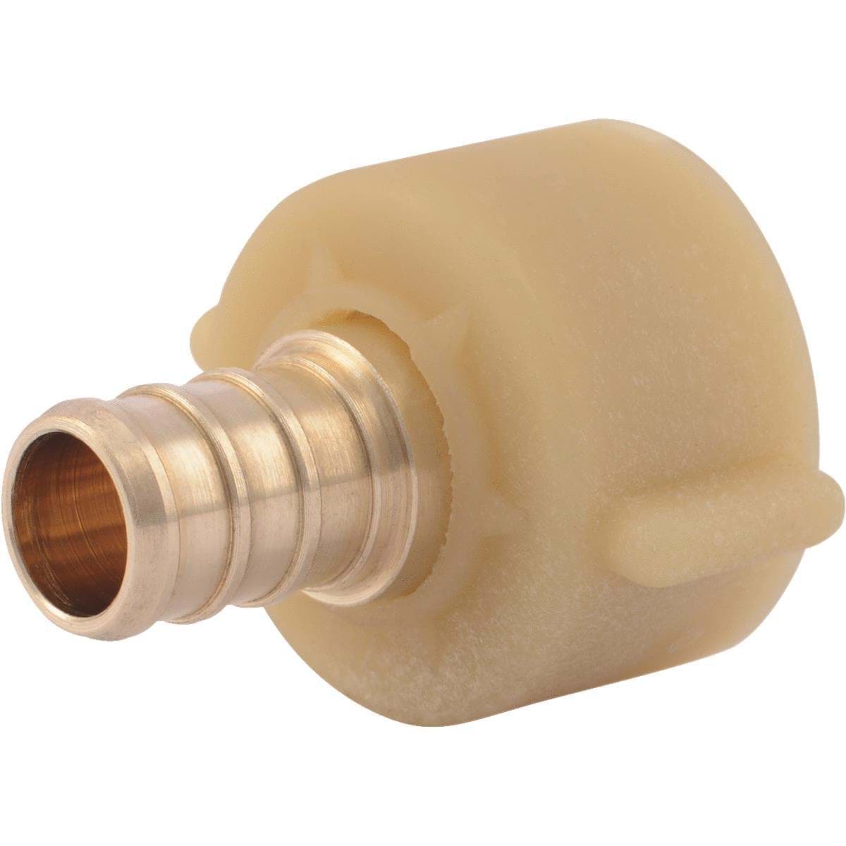 Picture of SharkBite Brass Straight Swivel Adapter - 1/2" Crimp Fit x 7/8" BCT