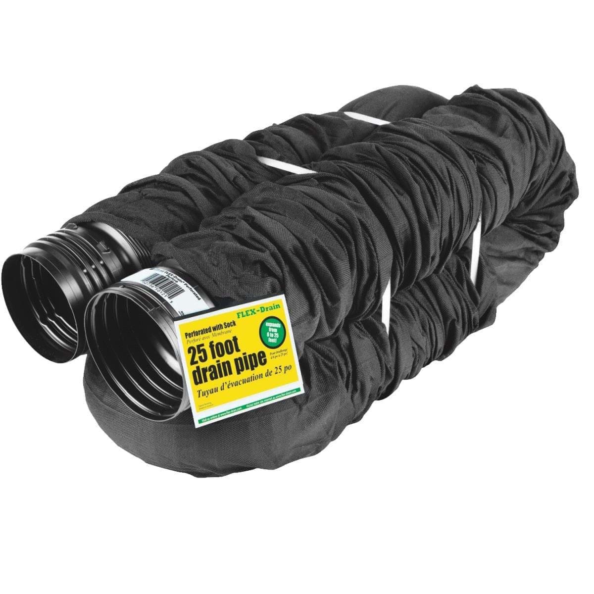 Picture of Amerimax FLEX-Drain 4 In. Expandable Perforated Drain Pipe With Sock - 25'