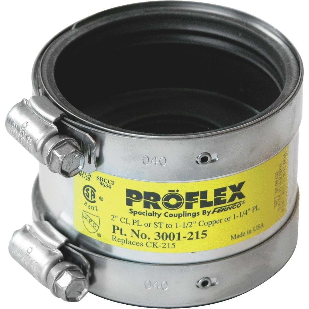 Picture of Proflex PVC Shielded Coupling to Copper - 1-1/2" x 1-1/2"