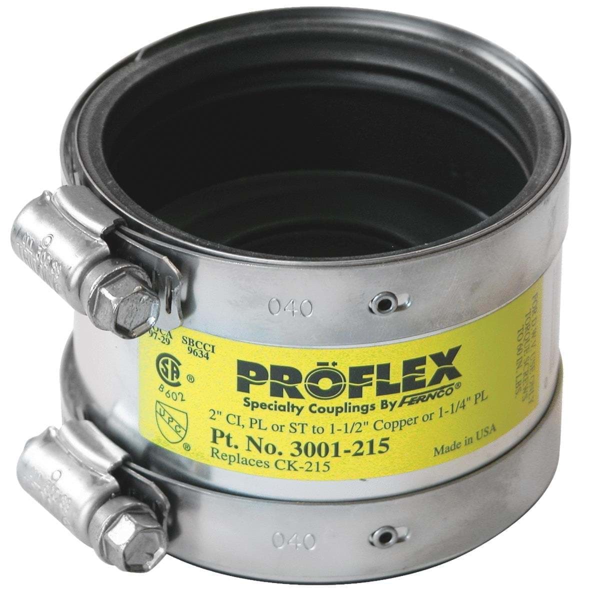 Picture of Proflex PVC Shielded Coupling to Copper - 2" x 1-1/2"