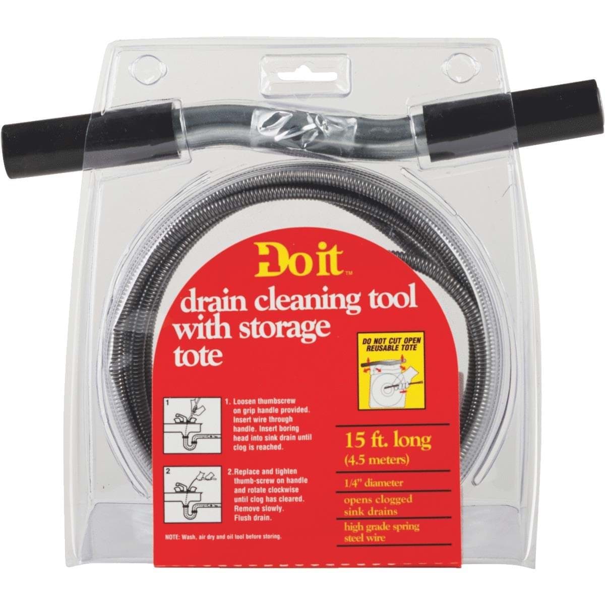 Picture of Do it Drain Auger Cleaning Tool - 1/4" x 15'