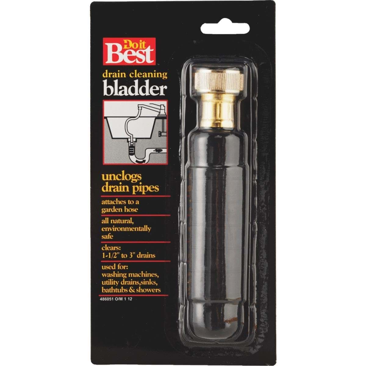 Picture of Do it Best Water-Pressure Drain Opener Cleaning Bladder - 1-1/2" to 3"