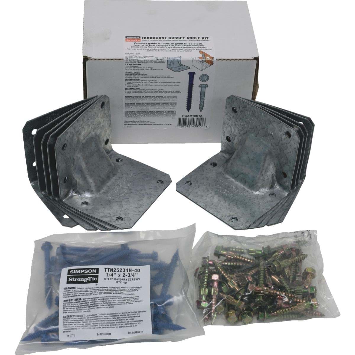 Picture of 10-Piece Gusset Angle Hurricane Tie Kit