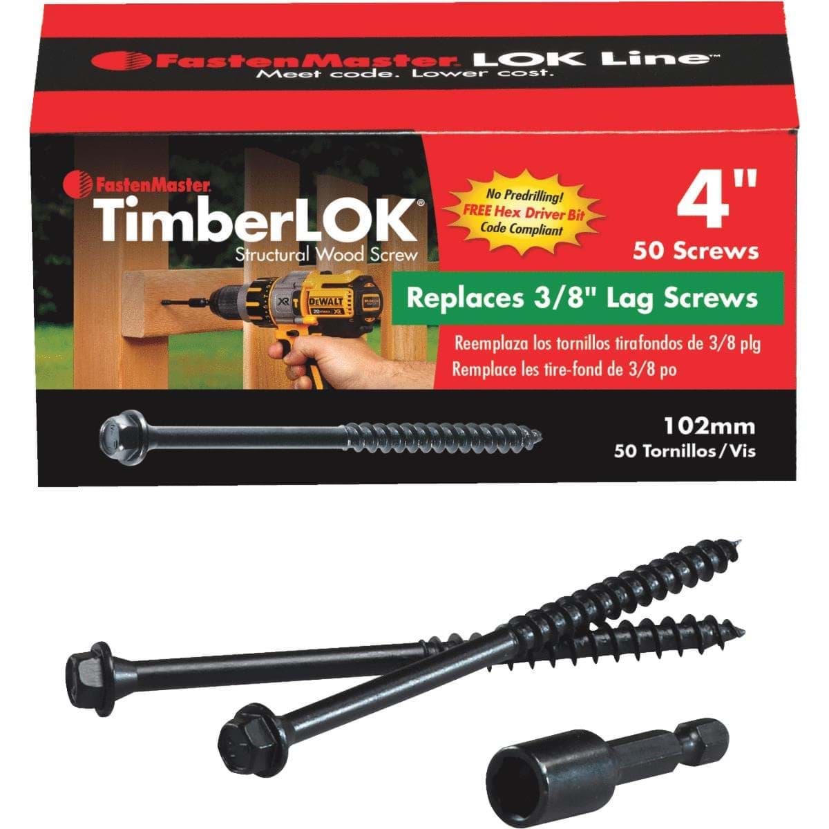 Picture of FastenMaster TimberLOK Structure Screw - .26"x4"
