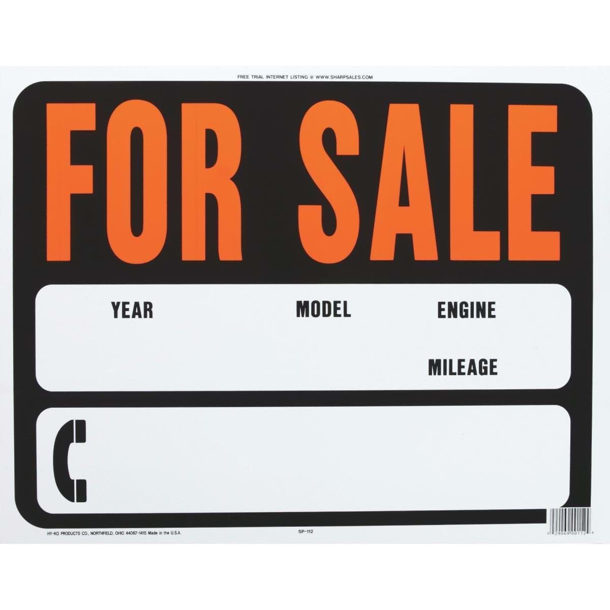 Picture of Hy-Ko Auto For Sale Sign