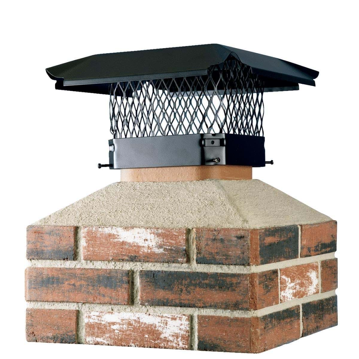 Picture of Shelter Black Galvanized Chimney Cap - 11.5" x 16.5" to 13.25" x 18.25"