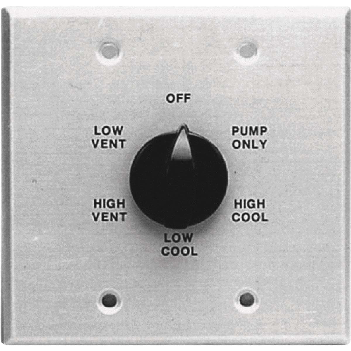 Picture of Dial 2-Speed Rotary Switch - 2 Gang Metal
