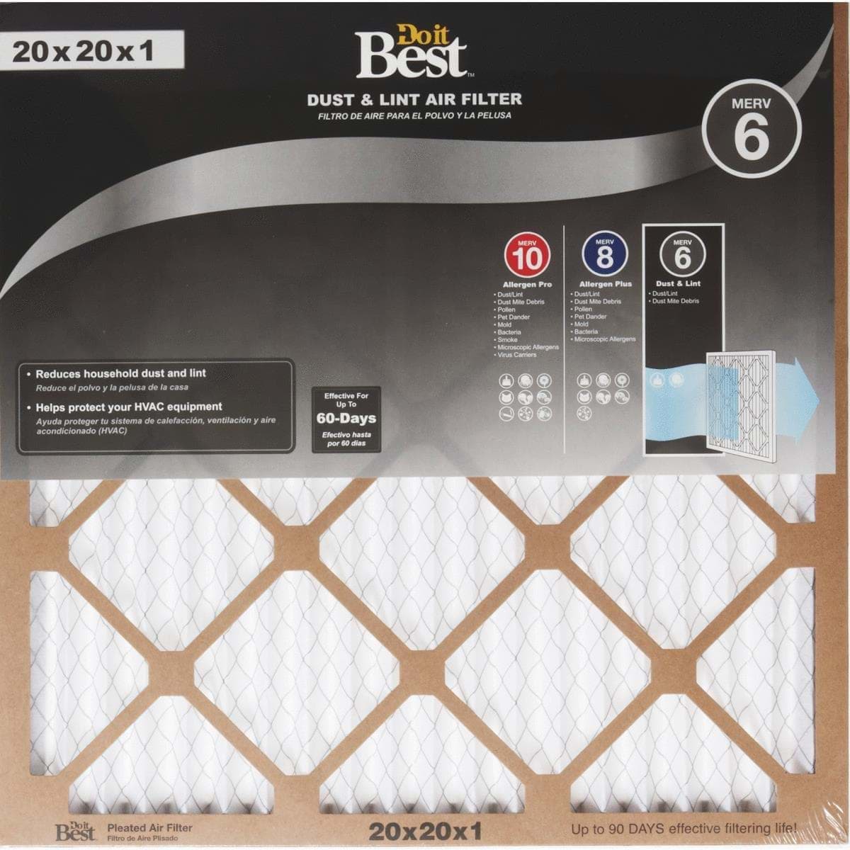 Picture of Do it Best Dust & Lint Air Conditioner & Furnace Filter - 20"x20"x1"