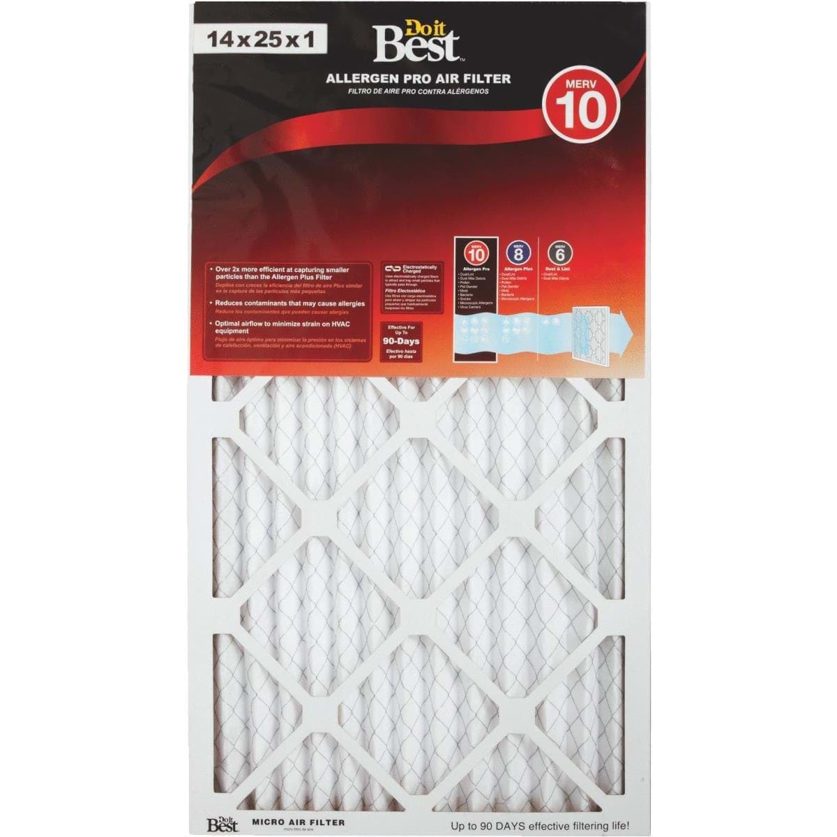 Picture of Do it Best Allergen Pro Air Conditioner & Furnace Filter - 14"x25"x1"