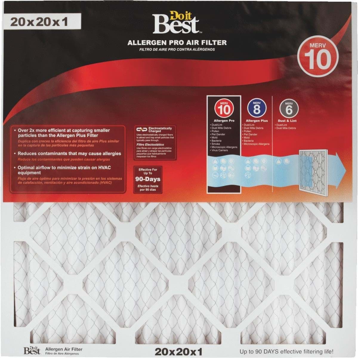 Picture of Do it Best Allergen Pro Air Conditioner & Furnace Filter - 20"x20"x1"