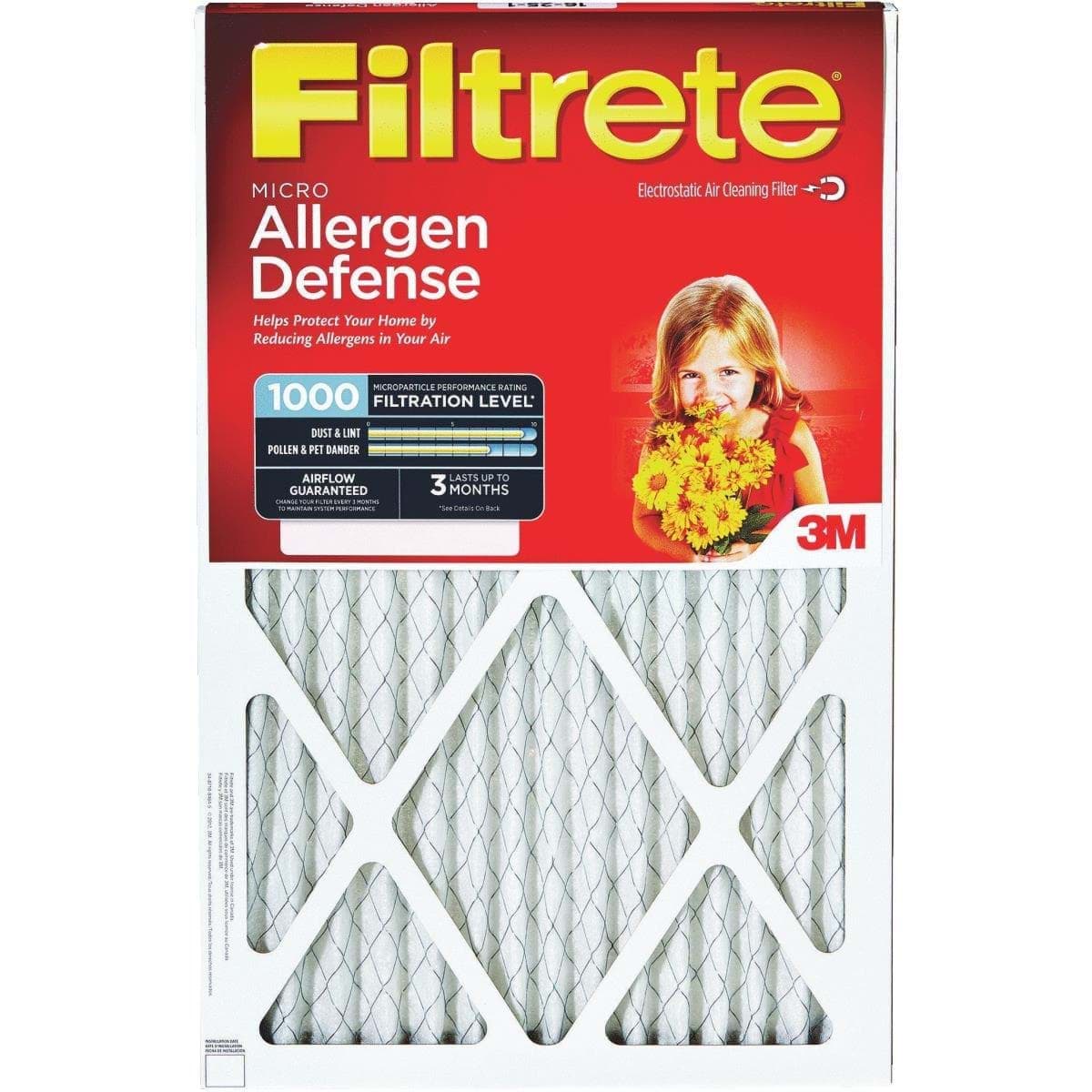 Picture of 3M Filtrete Allergen Defense Air Conditioner & Furnace Filter - 14"x14"x1"