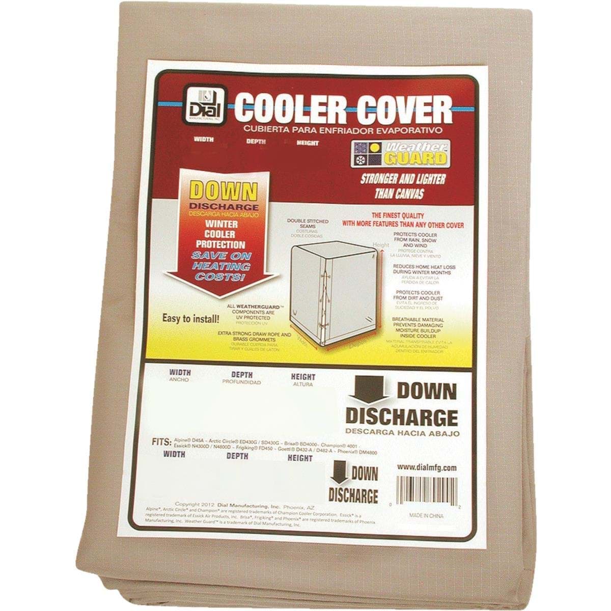 Picture of Dial Evaporative Cooler Cover - 37" x 37" x 45"