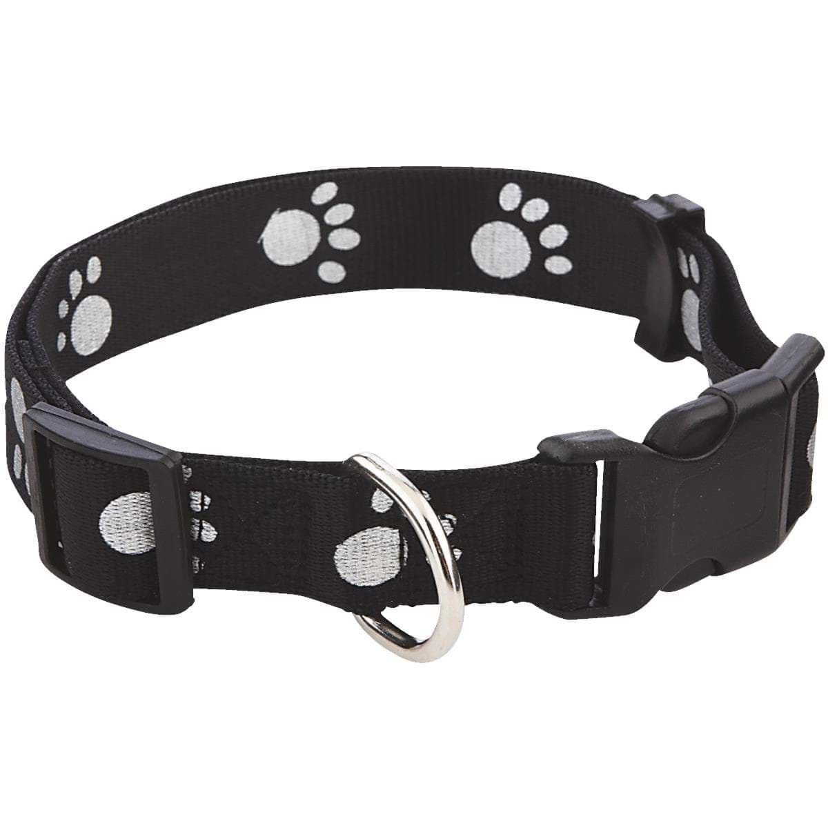 Picture of Paw Prints Reflective Dog Collar