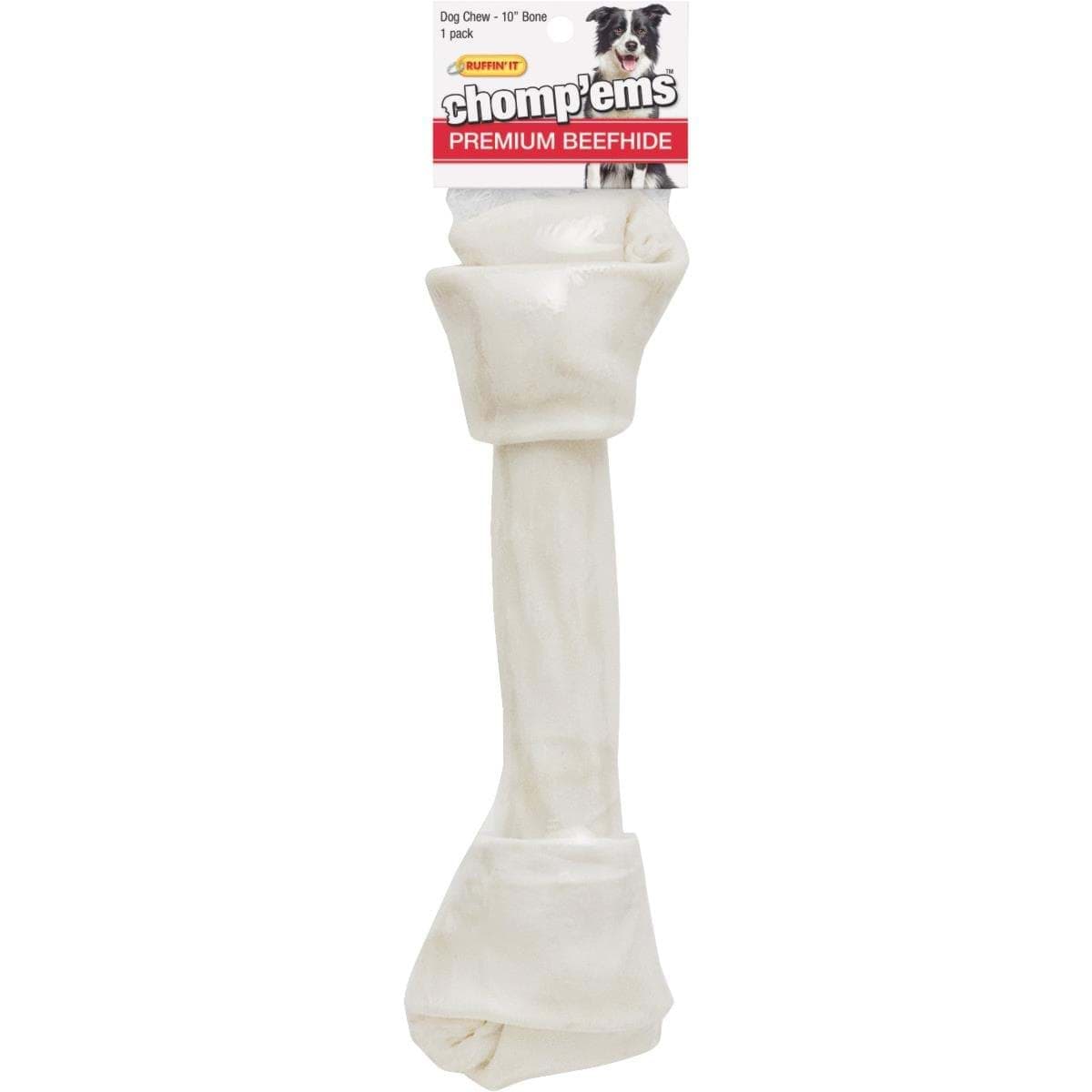 Picture of Westminster Pet Ruffin' it Chomp'ems Flat Knot Rawhide Bone