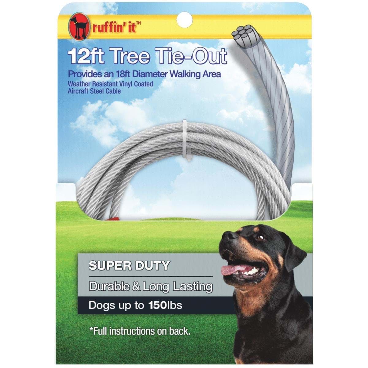 Picture of Westminster Pet Ruffin' it Tree Tie-Out Cable For Dogs