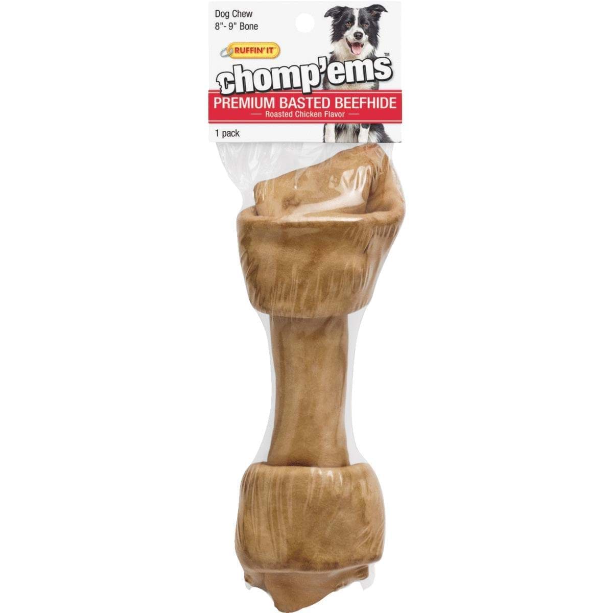 Picture of Westminster Pet Ruffin' it Chomp'ems Flat Knot Rawhide Bone