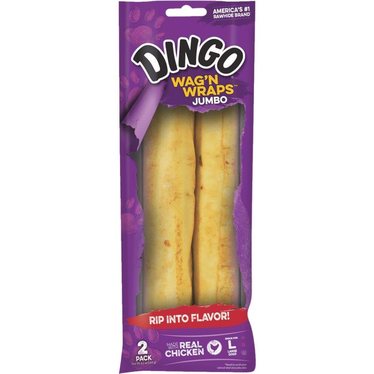 Picture of Dingo Jumbo Wag'N Wraps Rawhide Chew