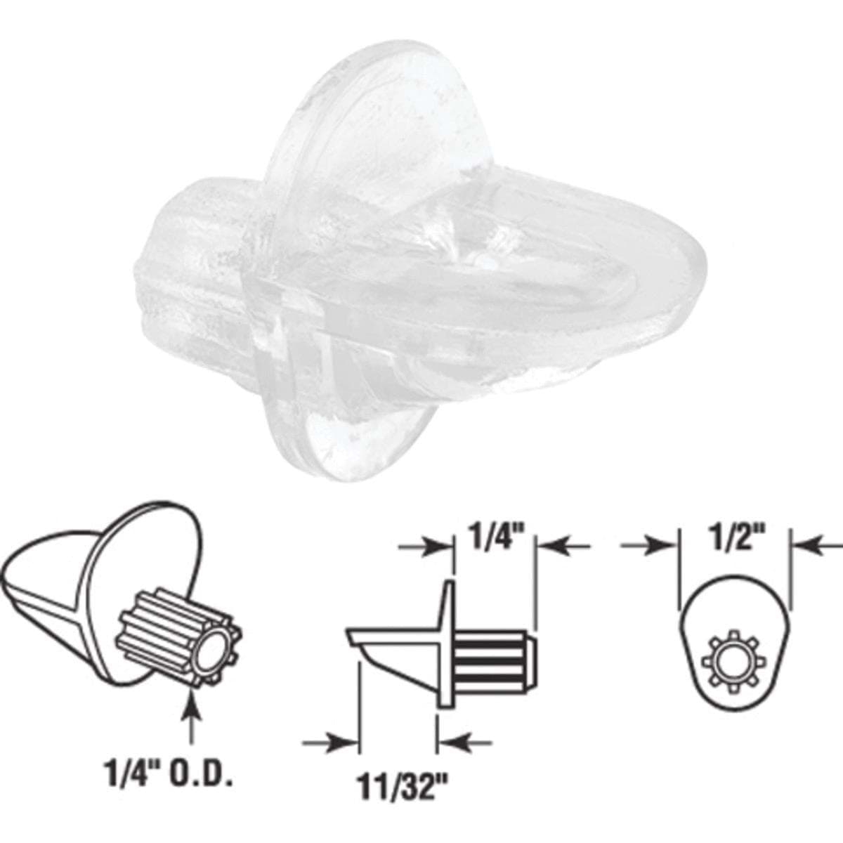 Picture of SLIDE-CO Clear Butyrate Shelf Support