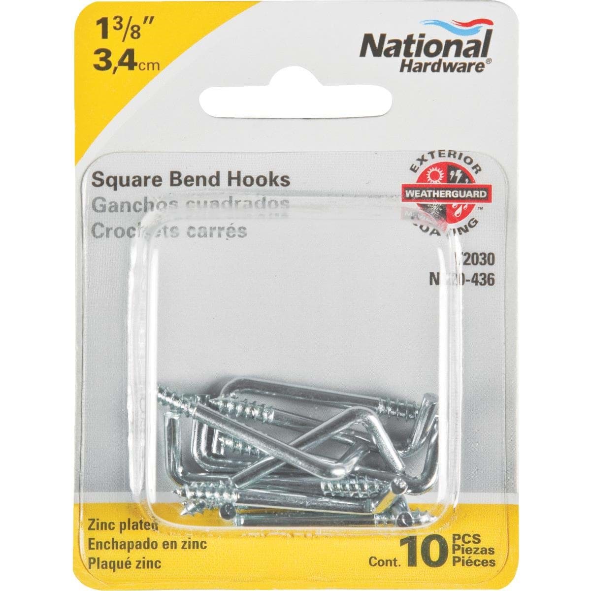 RopeSoapNDope. 2030 Series Square Bend Screw Hook Shoulder Hook