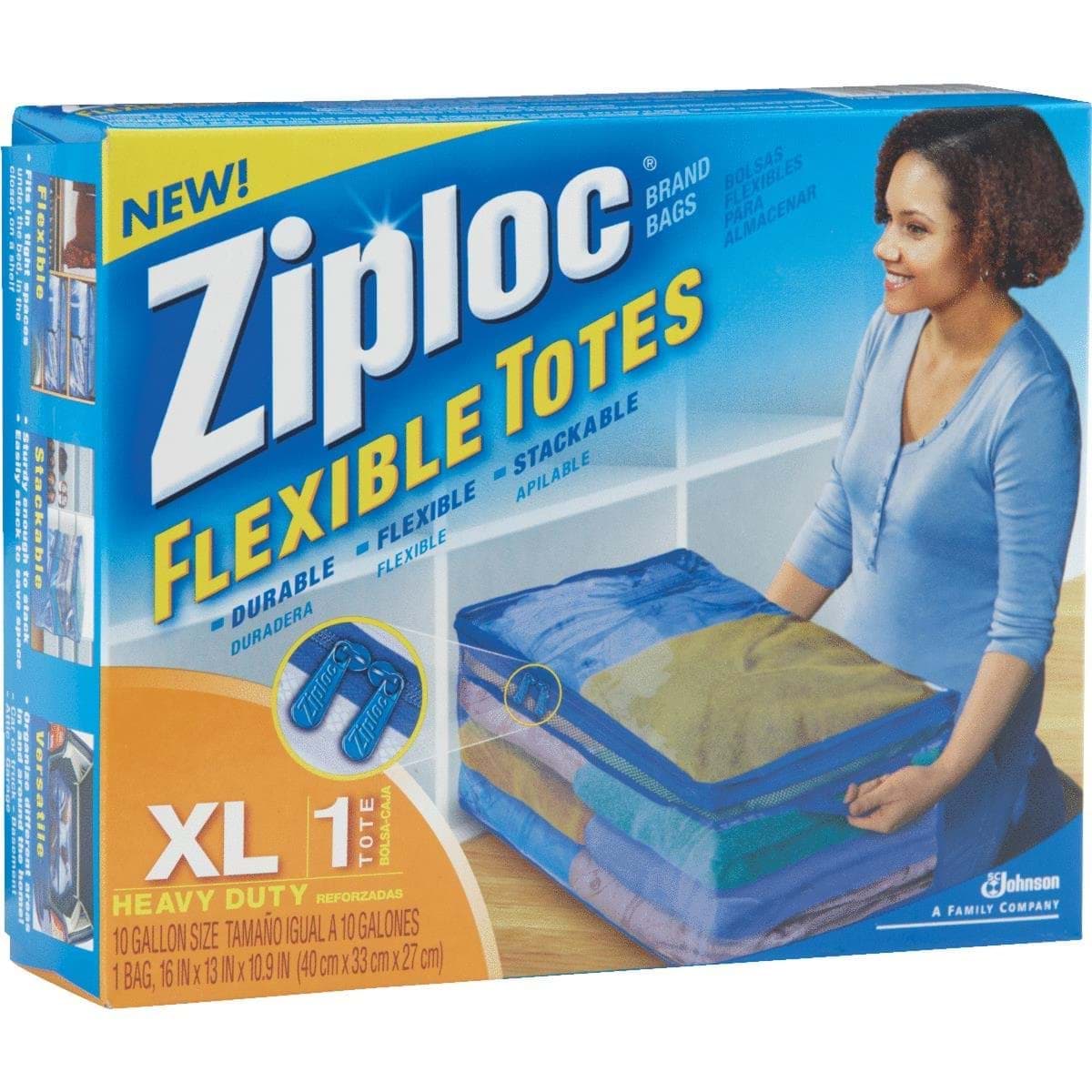 Picture of Ziploc Flexible Totes Clothes Storage Bag - 10 gal