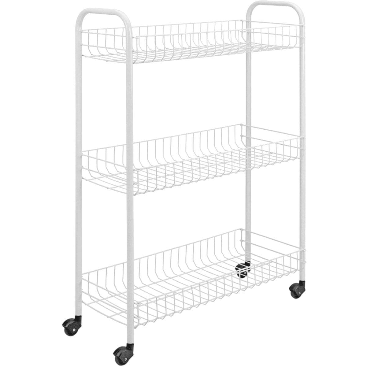 Picture of Metaltex 3-Tier Slim Rolling Storage Cart