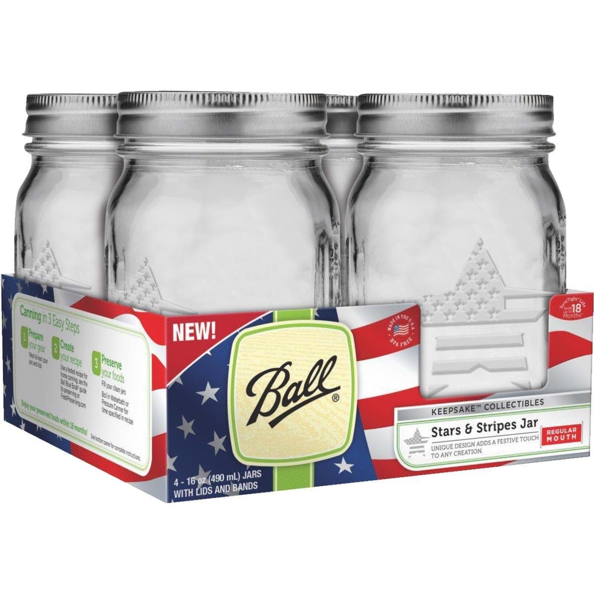 Picture of Ball Stars & Stripes Keepsake Canning Jar