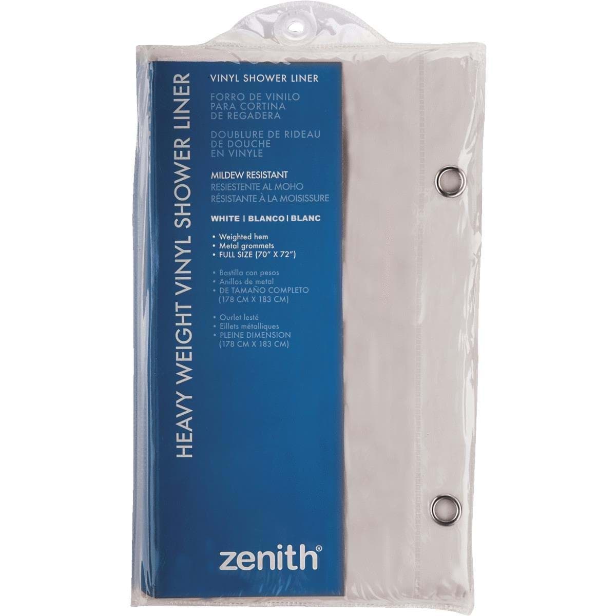 Picture of Zenith Medium Gauge Vinyl Shower Curtain Liner