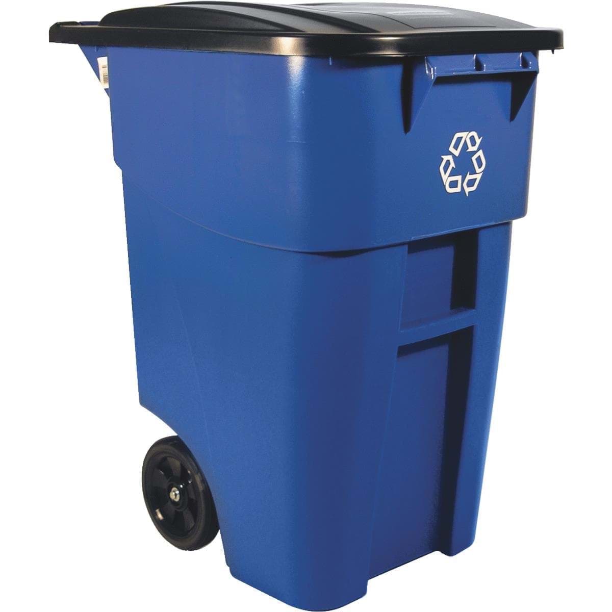 Picture of Rubbermaid 50 Gal. Roll Out Recycling Trash Can