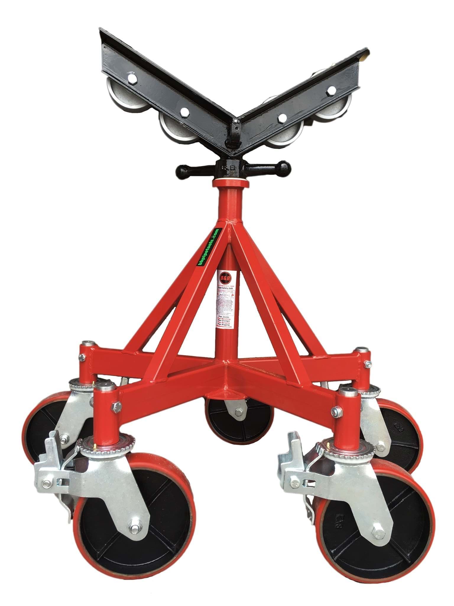 Picture of Pipe Jack 5 Leg Giant - 5 Package RU (Jack, Casters, and Rubber Wheel)