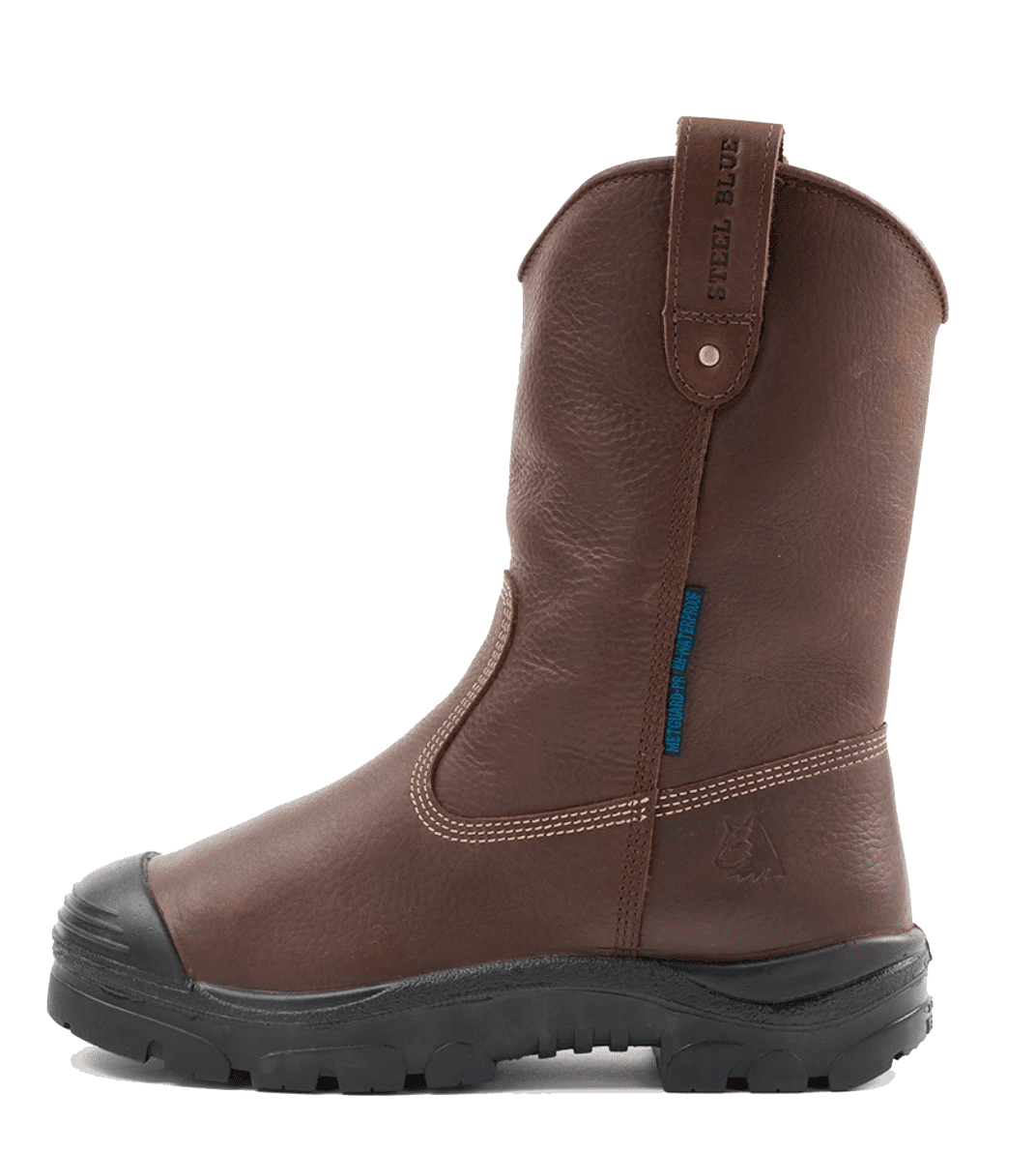 Picture of Heeler Waterproof Metatarsal Steel Blue Leather Boots, Oak - Size 6 - Medium