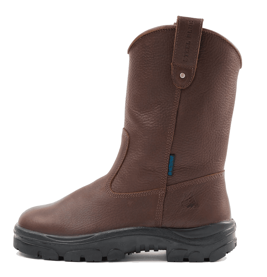 Picture of Heeler Waterproof Steel Blue Leather Boots, Oak - Size 10 - Medium
